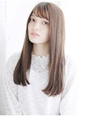 ナチュラルストレートワンカールスタイル