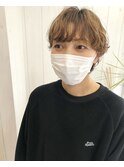 マッシュショート ショートパーマ ハイトーンショート
