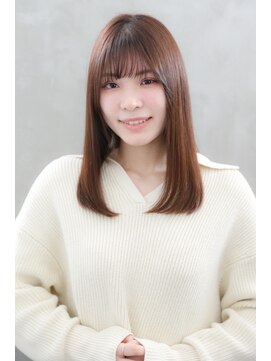 ムオン 大橋(muon) 艶髪ストレート×ベージュカラー