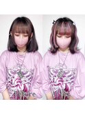 地雷系ピーチピンク#シールエクステ#セクションカラー#美髪#銀座