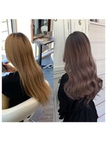 クラン ヘアーアンドスタジオ(CLAN hair & studio)&nbsp;ハイトーンエクステブリーチインナーミルクティーベージュ