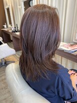 ヘアデザインスペース イチエ(hair design space i chi e) 髪質補正カット+赤みを抑えるカラーでつくるセミロングレイヤー
