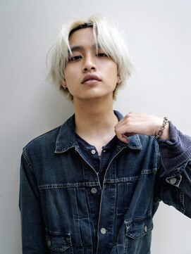 ヨー(Yoh-) 【メンズハイトーン/阿部達哉】ブリーチ/センターパート