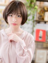カバーヘア ブリス 大宮西口(COVER HAIR bliss)&nbsp;黒髪オリーブグレージュ小顔前下がりミニボブh3大宮20代30代40代