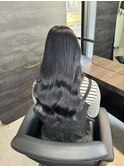 似合わせカットレイヤーミディアム暗髪カラーラベンダーアッシュ