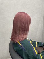 ファイブバイジエクト 堀江(FIVE by The Ect)&nbsp;ピンクカラー　ブリーチカラー　ピンクアッシュ　くすみピンク