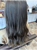 アッシュブラック*ナチュラルくびれヘア大人可愛いツヤ髪ロング