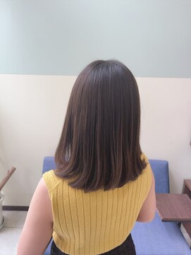 マテカ ヘアー(mateca hair) ミディアムボブ×オリーブベージュ