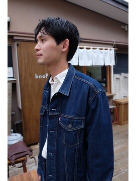 ノフ(knof) センターパート × フェザーパーマ × ニュアンスパーマ