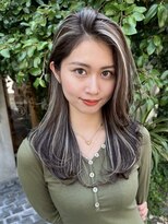 ディモアンド 表参道(Dimo&)&nbsp;xハイライトホワイトグレージュ/レイヤーカット/チェリーブラウ