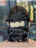 ボブの方必見！結婚式お呼ばれヘアアレンジ！
