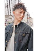 刈り上げツーブロック束感王道ショートパーマメンズヘア