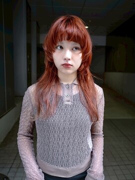 ギークス(GEEKS) 【GEEKS渋谷】マッシュウルフ/ハッシュカット/オレンジ/レイヤー