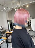 エンドカラー　ピンク＆水色