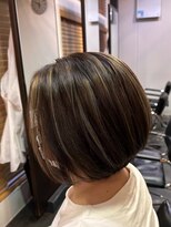 エクファ ヘア リゾート 大津 瀬田店(ex-fa hair resort)&nbsp;ミルクティーブロンド/ダークブルー/デジタルパーマ/大津/瀬田