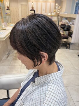 アッシュ 仙川店(Ash) 仙川40代50代60代絶壁解消前髪小顔前下がりショートボブ骨格補正