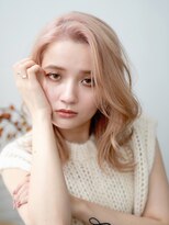 アトラスサロン 札幌大通り(Atras.salon)&nbsp;札幌/髪質改善/かき上げバング×透明感ペールピンクミディ♪