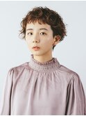 オレンジベージュのラフショート