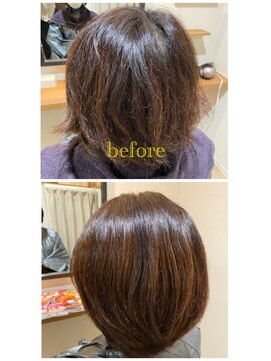 ヘアースパ カラマ(hair spa kalama) 煌水ストレートスタイル　Before After