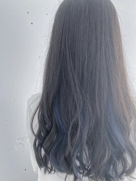 シュリット(schritt) インナーカラーブルー　ブリーチイヤリングカラー　渋谷　uchida