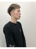 メンズカット ツーブロック フェード ハイトーンカラー