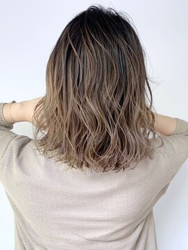 アイティーバイアルバム 下北沢店(IT by ALBUM) バレイヤージュ_ショコラベージュボブルフベビーバング_ba341112