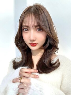 アフロートリノ(AFLOAT Leino) 大人可愛いショコラアッシュレイヤー顔まわりカット似合わせ小顔