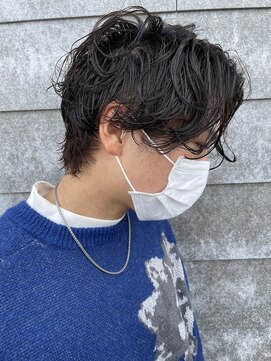 ヒュイル バイ ニアウ(Hwyl by Niau) メンズマッシュウルフパーマスパイラルパーマニュアンスパーマ