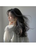 【デザインカラー/イヤリング&フェイスメッシュ】グレーカラー