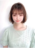 ボブウルフ外国人風カラー韓国ツヤカラー透明感20代30代40代銀座