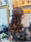 【ヘアセット】 フェミニンリボン×ハーフアップ 茅ヶ崎