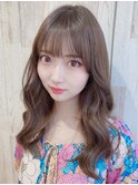 山村/オルチャン巻き髪風パーマ銀座/愛されフェミニンロングヘア