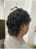 ツイストスパイラルパーマ/マッシュウルフ／ツーブロック
