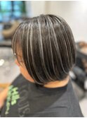 ＊最新 グレージュ×コントラストハイライト＊