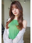 韓国風　くびれ巻き　ロングレイヤー