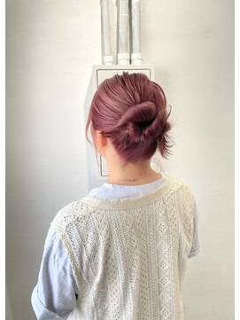 ミュー(Mu) 簡単アレンジ　ピンクベージュ