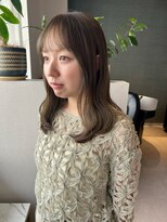 アム(amu)&nbsp;オリーブベージュ/ダブルカラー/シースルー前髪