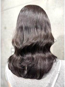 フルブルーム 東林間(fullbloom) ラベンダーアッシュレイヤーカットケアカラー韓国ヘア