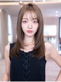 韓国レイヤー顔周りカット透明感カラー髪質改善艶髪シースルー