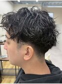 MEN'S HAIR/ブルーブラック/フェザーパーマ/錦糸町