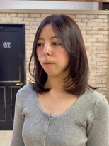 ヘアーアートシフォン 川口東口店(hair art chiffon)&nbsp;ダークパープル/縮毛矯正・ストレート/ミディアムヘア