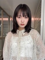 フィルムス 横浜(FILMS+) ひし形レイヤーボブハッシュ/顔周り/オリーブベージュ/横浜+