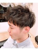 ツーブロックショート