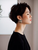 ヘアーアンドカラー プラーチェ(hair&color Plaatje) 大人キレイな小顔ショートボブ 前髪なしショート 30代40代50代