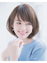 エマ ギンザ(EMMA GINZA) ひし形シルエットくびれレイヤー大人ボブ似合わせカット40代50代