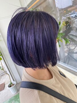 ナイーブヘアデザイン(NAiVE HAIR DESIGN) 【NAiVE hair】ミニボブ★パープルネイビー