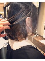 タカハシ ヘア アンド スパ(TAKAHASHI HAIR&SPA) インナーカラー×控えめハイライトボブ