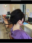 編み込みアップ