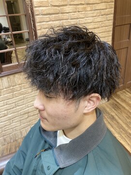 トータルビューティーサロン プリエ(prier) アフロ安藤　メンズパーマ　マッシュパーマ　アッシュブラック