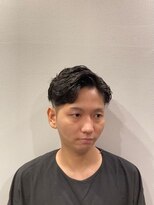 20代30代ビジネスオシャレツーブロックロッドパーマ